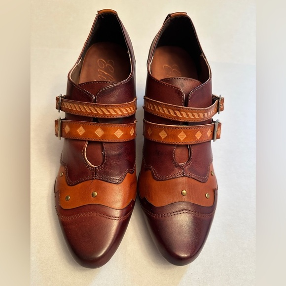 Elite Corkys Women’s Size 8 Vintage Look Marigold Double Strap Leather Shootie - Picture 11 of 11